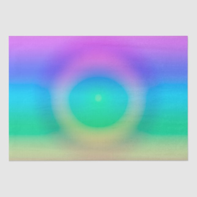 Papel De Seda Ombre de ojos de arcoiris místico (Anverso)