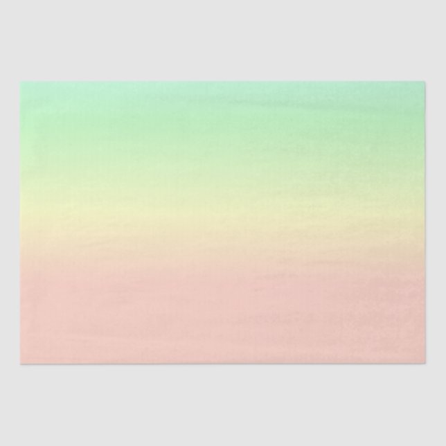 Papel De Seda Ombre Rainbow Abstract Pastel Pattern (Anverso)