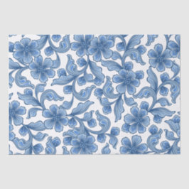 Papel De Seda Omphalodes Blue Floral