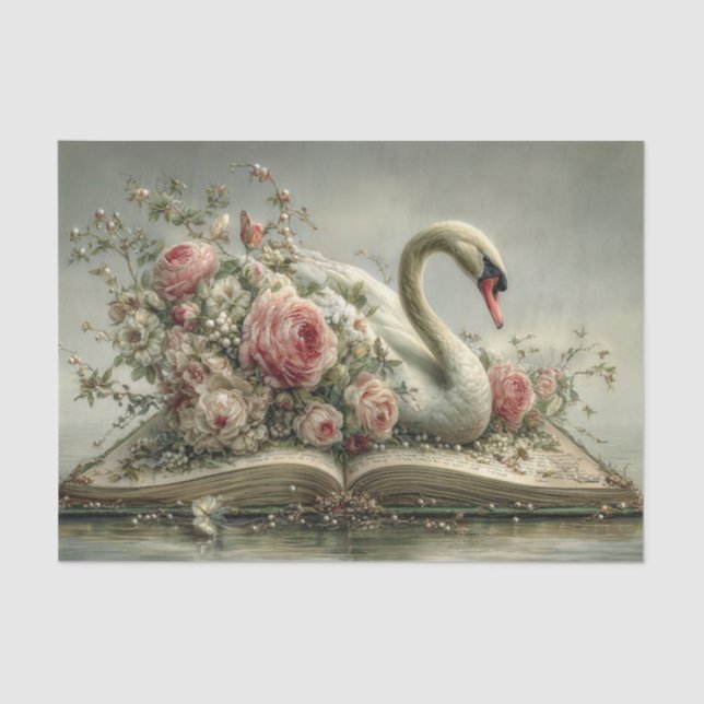 Papel De Seda Once upon a Time Swan (Anverso)