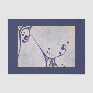 Papel De Seda Onda azul de estilo Art Decó