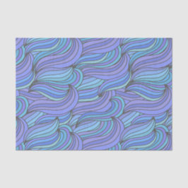 Papel De Seda Ondas Azul Groovy