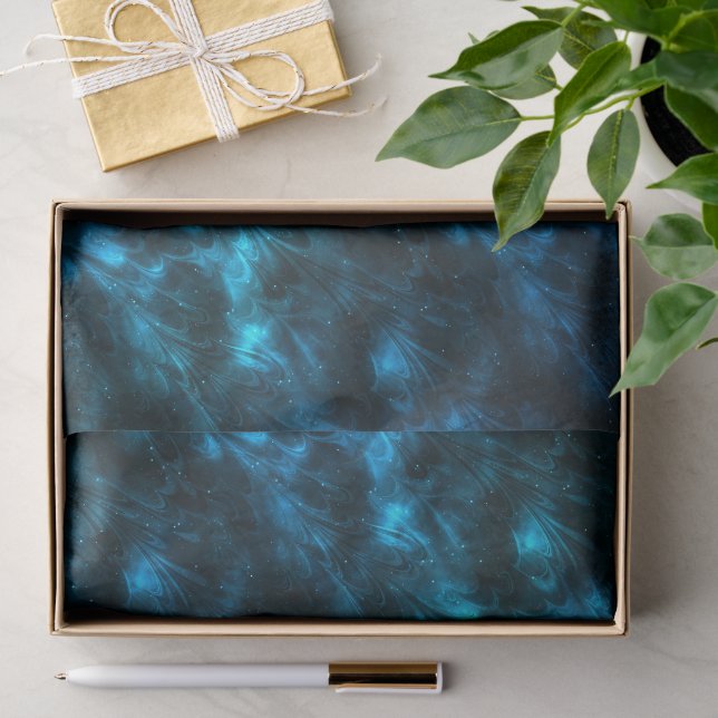 Papel De Seda Ondas azules oscuras (Regalo )