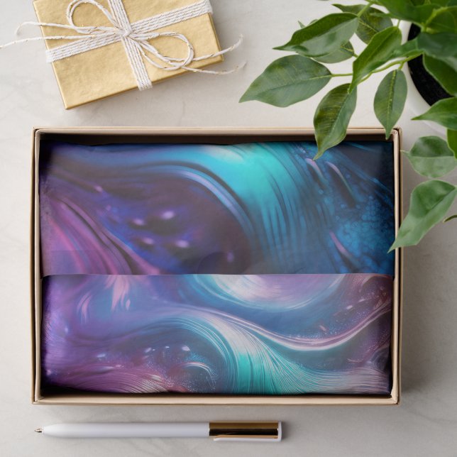 Papel De Seda Ondas coloridas (Regalo )