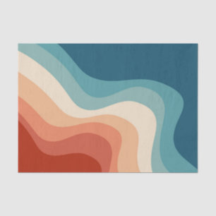 Papel De Seda Ondas de estilo retro