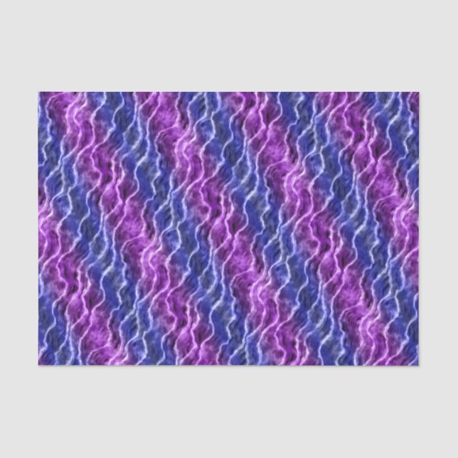 Papel De Seda ondas de tinta - gradiente púrpuras : (Anverso)