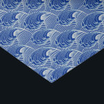 Papel De Seda Ondas del vintage, azul de cobalto y blanco<br><div class="desc">Papel seda en un vintage,  modelo de onda stylized,  japonés - profundamente,  ricos,  azul de cobalto,  resumido y detallado en blanco</div>