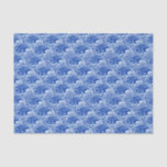 Papel De Seda Ondas del vintage, azul de cobalto y blanco<br><div class="desc">Papel seda en un vintage,  modelo de onda stylized,  japonés - profundamente,  ricos,  azul de cobalto,  resumido y detallado en blanco</div>