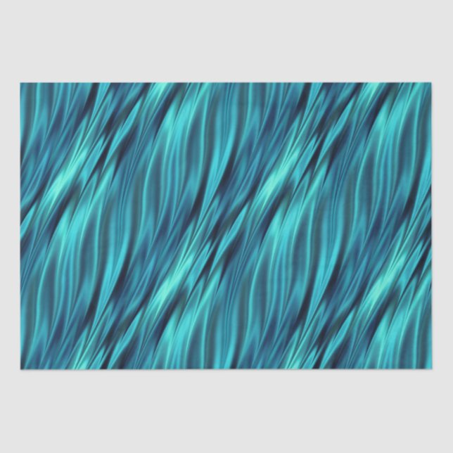 Papel De Seda Ondas sedosas del Aquamarine (Anverso)