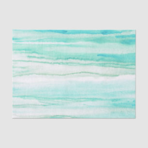 Papel De Seda Ondas Turquoise Aqua