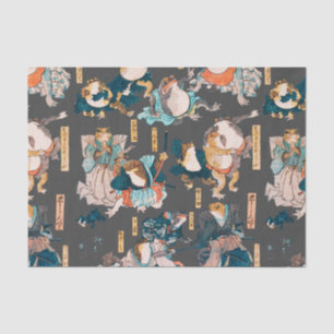 Papel De Seda Ondulaciones ukiyo-e de rana japonesa