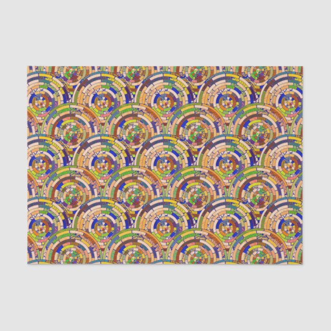 Papel De Seda Opciones A-D de mosaicos radicales (Anverso)