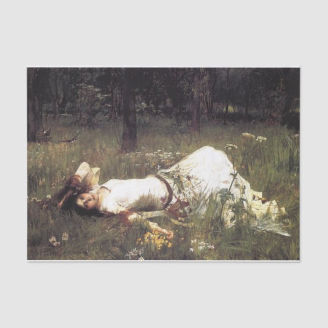Papel De Seda Ophelia por John William Waterhouse (Anverso)