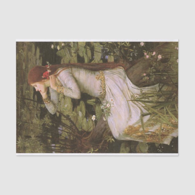 Papel De Seda Ophelia por John William Waterhouse (Anverso)