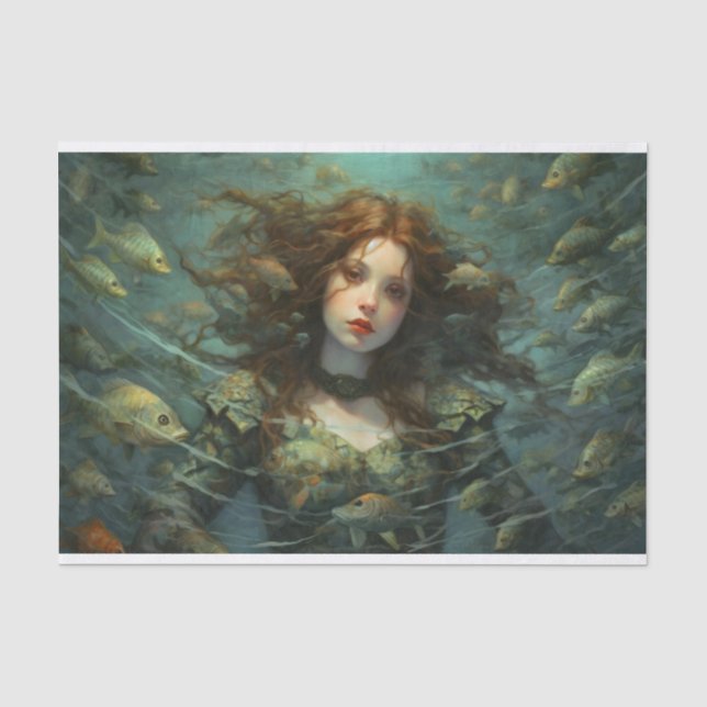 Papel De Seda Ophelia se hunde con el pescado (Anverso)