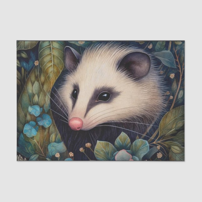 Papel De Seda Opossum en los azulejos (Anverso)
