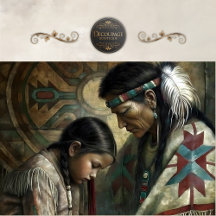 Oración de Anciano y Niño Nativo Americano Decoupa