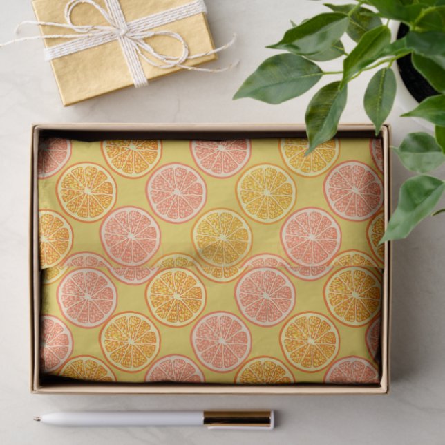 Papel De Seda Orange Summer Mustard (Regalo )