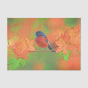 Papel De Seda Orchard Oriole Songbird Pintura original de aves