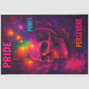 Papel De Seda Orgullo del cráneo del neón, poder, desorientación