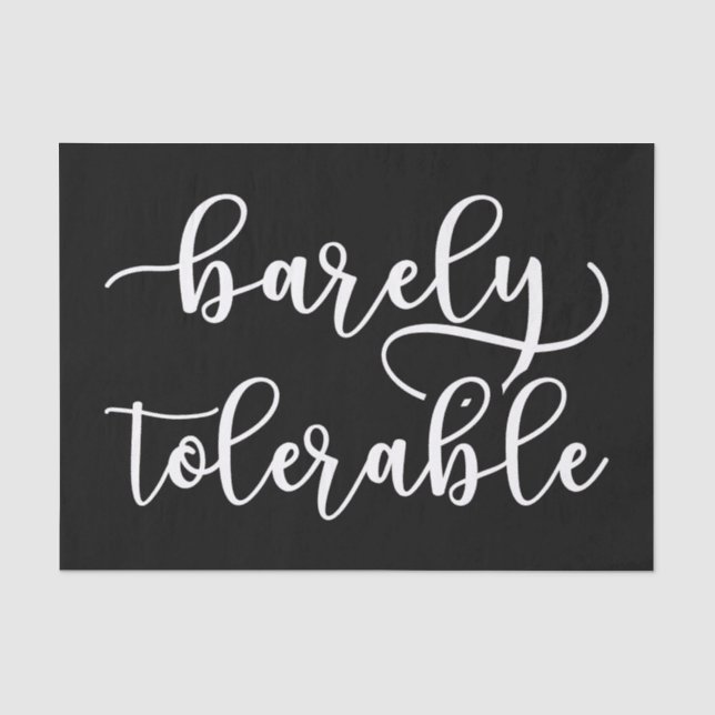 Papel De Seda Orgullo Y Prejuicio - Apenas Tolerable (Anverso)