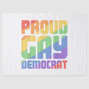 Papel De Seda Orgulloso Demócrata Gay Divertido LGBT