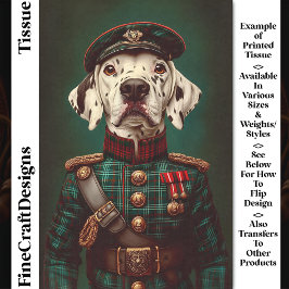Papel De Seda Orgulloso perro dálmata uniforme militar CH5 decou