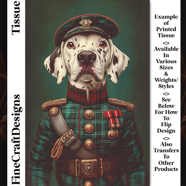 Papel De Seda Orgulloso perro dálmata uniforme militar CH5 decou (Subido por el creador)