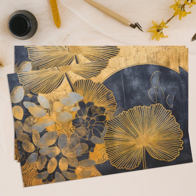 Papel De Seda Oriental negro y oro (Subido por el creador)