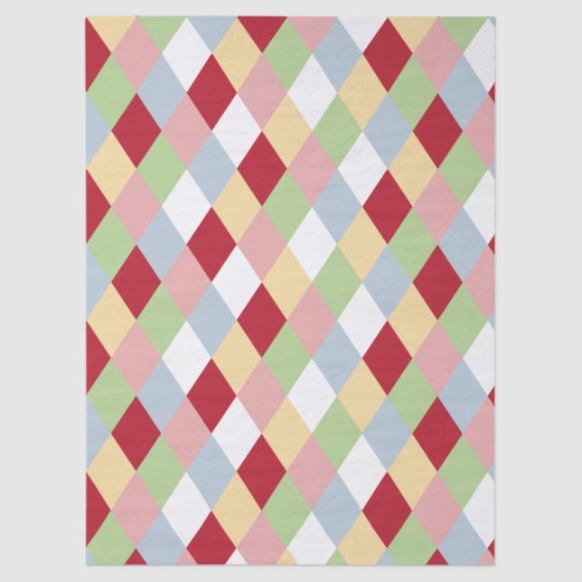 Papel De Seda Origami Christmas - Harlequin Geometric (Anverso)