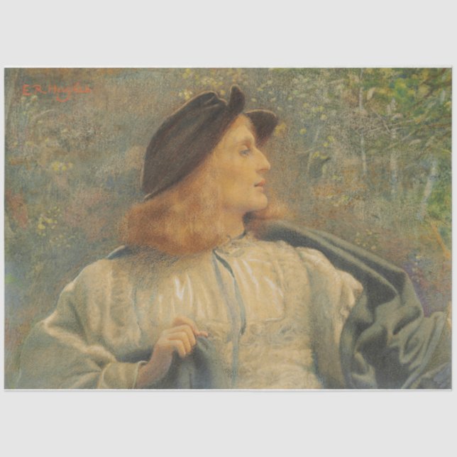 Papel De Seda Orlando (Beautiful Young Man) (por E.R. Hughes) (Anverso)