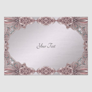 Papel de seda ornamental rosa