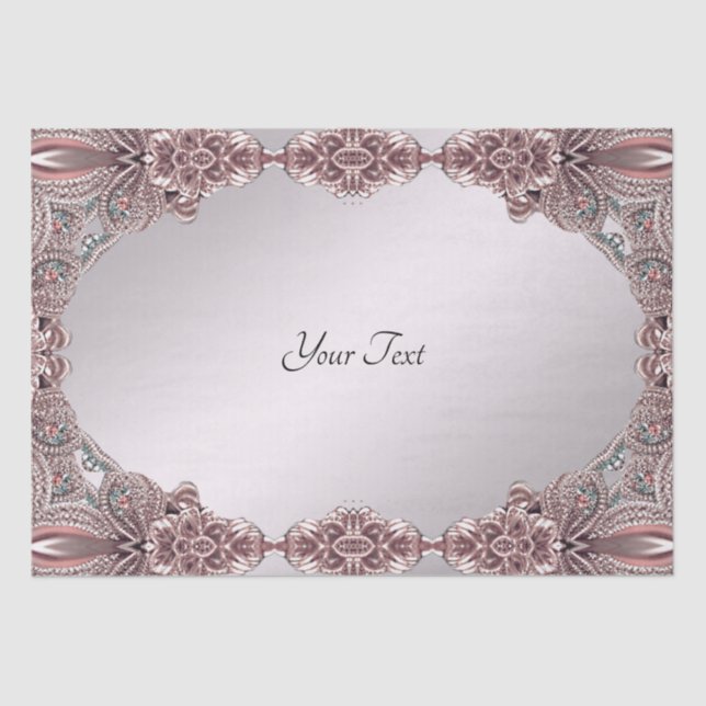 Papel de Seda Ornamental Rosa (Anverso)