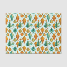 Papel De Seda Ornamento atómico de Navidades retro modernos de m