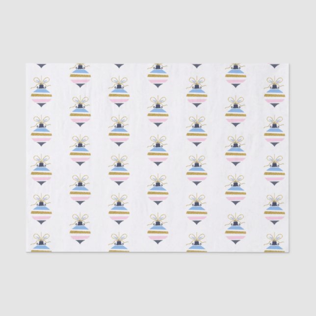 Papel De Seda Ornamento de árbol de Navidad moderno (Anverso)