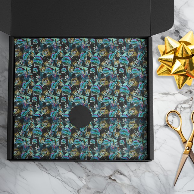 Papel De Seda Ornamento de globo de neón de luz negra para Navid (Subido por el creador)