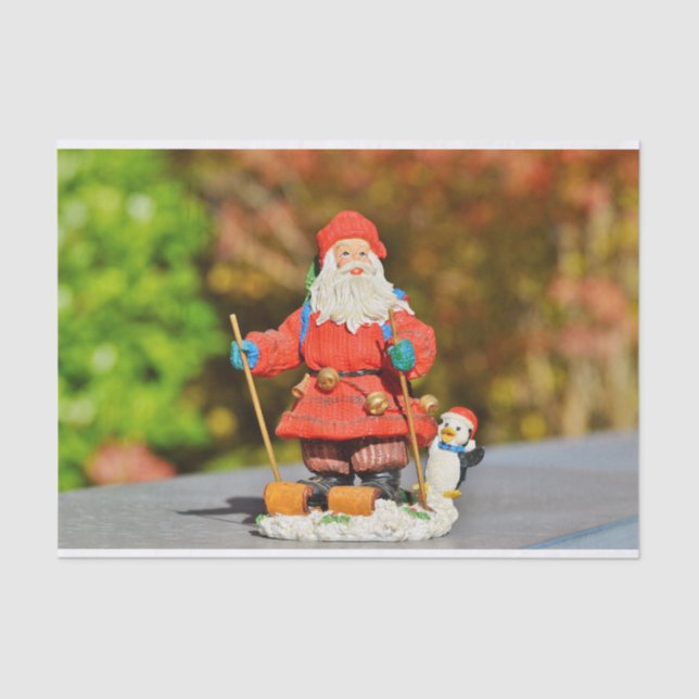 Papel De Seda Ornamento de Santa Claus (Anverso)