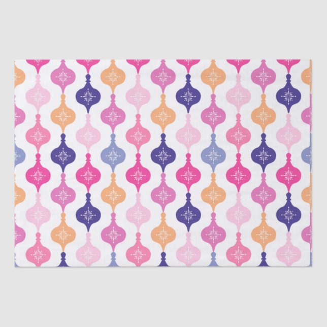 Papel De Seda Ornamento navideño moderno (Anverso)