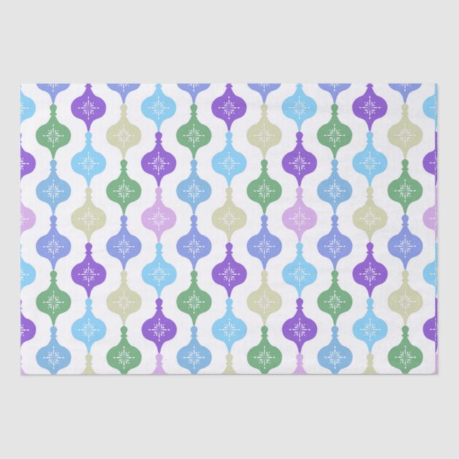 Papel De Seda Ornamento navideño moderno (Anverso)