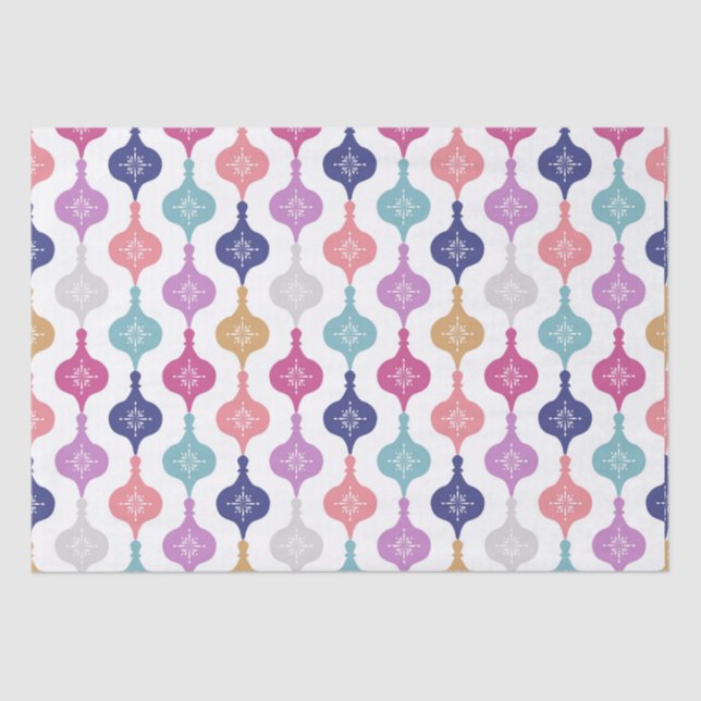 Papel De Seda Ornamento navideño moderno (Anverso)