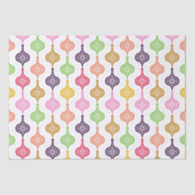 Papel De Seda Ornamento navideño moderno (Anverso)