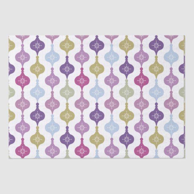 Papel De Seda Ornamento navideño moderno (Anverso)