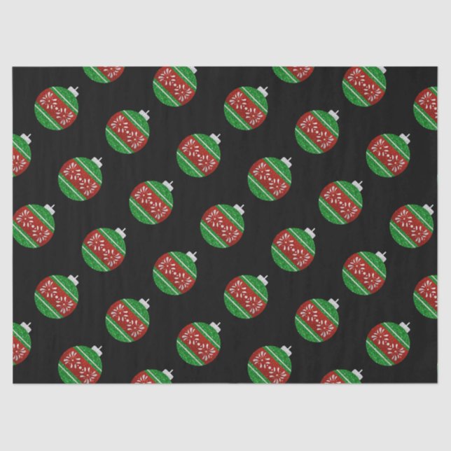 Papel De Seda Ornamento navideño purpurina (Anverso)