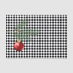 Papel De Seda Ornamento rojo de búfalo negro moderno