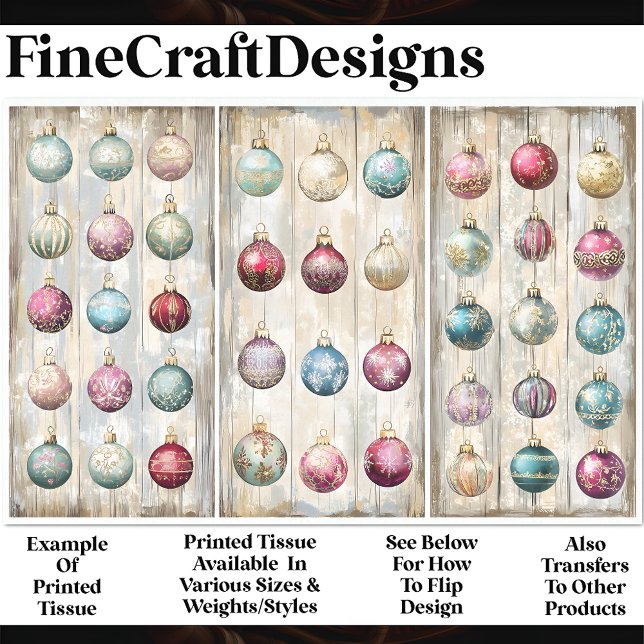 Papel De Seda Ornamentos baubles de Shabby Chic Festive AN1 Dese (Subido por el creador)
