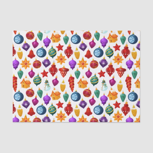 Papel De Seda Ornamentos de árbol de Navidad (Anverso)