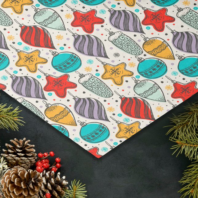 Papel De Seda Ornamentos de árbol de navidad de vacaciones vinta (Subido por el creador)