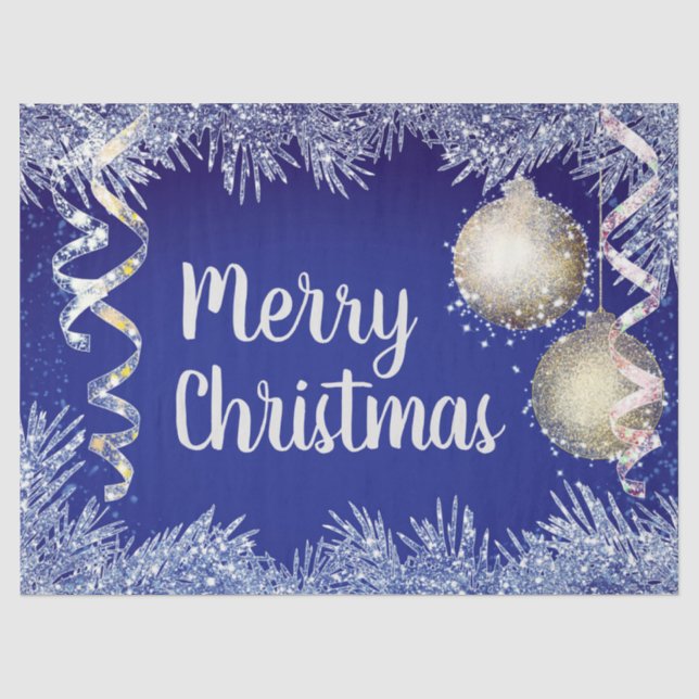 Papel De Seda Ornamentos de Navidad (Anverso)