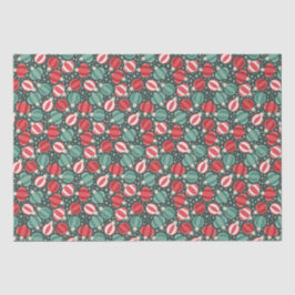 Papel De Seda Ornamentos de Navidad Baubles Verde Rojo