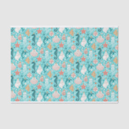 Papel De Seda Ornamentos de Navidad costera